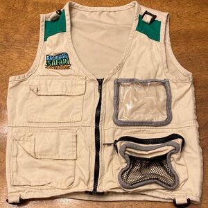 Beige Safari Adventure Vest with Pockets